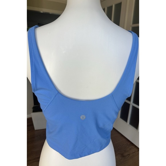 Lululemon Align V-Neck Tank Top Blue Size 12 Buttery Soft Nulu Yoga Crop Shirt - Picture 3 of 6